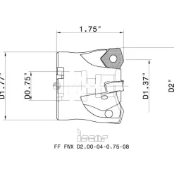 Indexable High-Feed Face Mill: 1.37 to 2