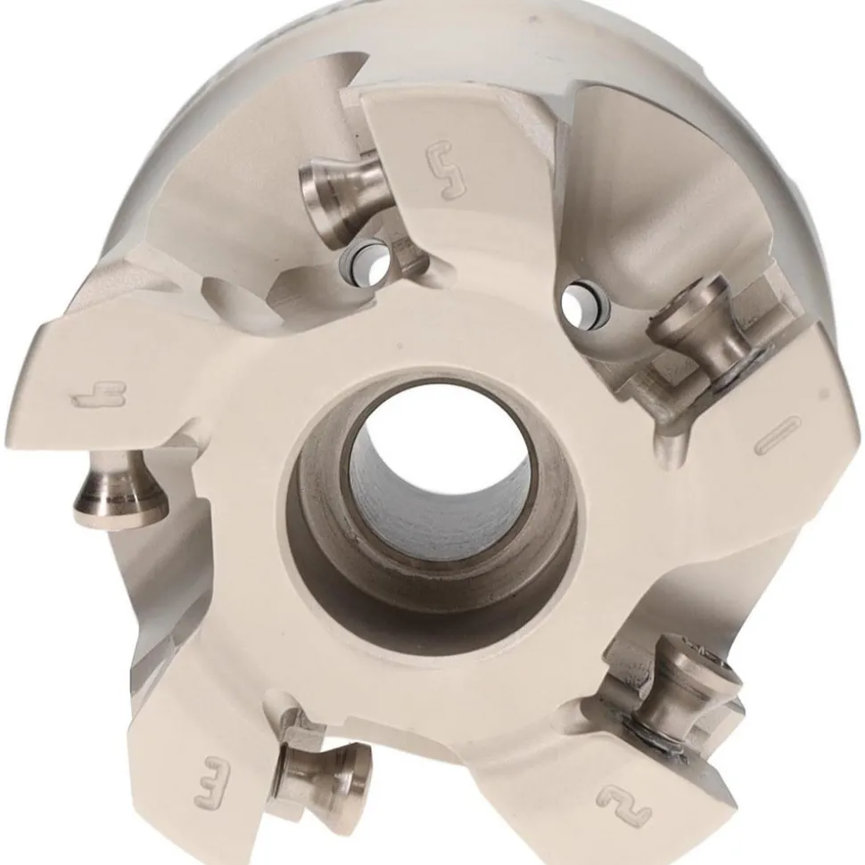 Indexable High-Feed Face Mill: 1.136 to 2" Cut Dia, 0.75" Arbor Hole