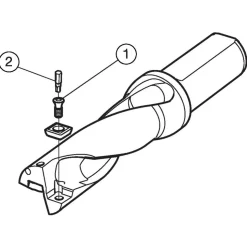 Indexable Insert Drill: A880-D0750LX25-03, 19.05 mm Max Dia, 3xD