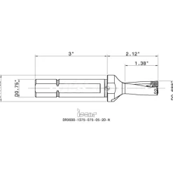Indexable Insert Drill: DR0688-1375-075, 11/16