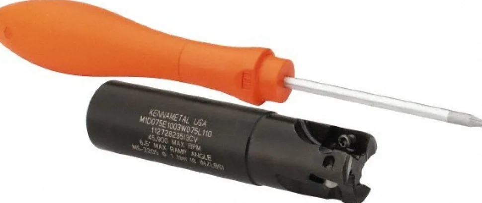 Indexable Square-Shoulder End Mill: M1D075E1003W075L110, 3/4" Cut Dia, 0.398" Max Depth of Cut, 3/4" Dia Weldon Flat Shank