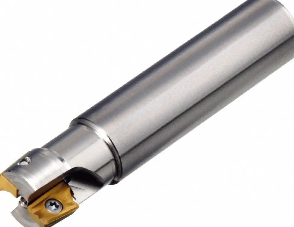 Indexable Square-Shoulder End Mill: WEX31000EW, 1" Cut Dia, 1" Dia Weldon Flat Shank