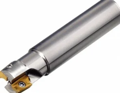 Indexable Square-Shoulder End Mill: WEX20750EW, 3/4" Cut Dia, 3/4" Dia Weldon Flat Shank
