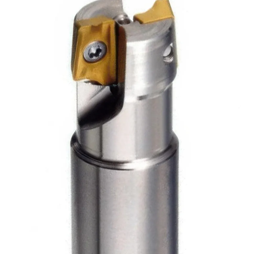 Indexable Square-Shoulder End Mill: WEX20750EW, 3/4" Cut Dia, 3/4" Dia Weldon Flat Shank