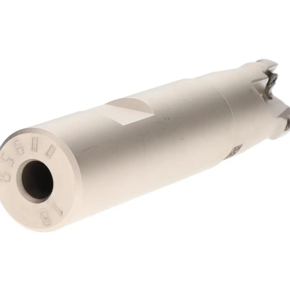 Indexable Square-Shoulder End Mill: HM390ETCD075W3W0.75-07, 3/4" Cut Dia, 0.2" Max Depth of Cut, 3/4" Dia Weldon Flat Shank