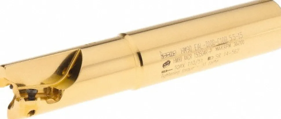 Indexable Square-Shoulder End Mill: HM90 EAL-D100-C100L5, 1" Cut Dia, 0.531" Max Depth of Cut, 1" Dia Cylindrical Shank