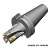 Indexable Square-Shoulder End Mill: M1D125E1803CV40L488, 1-1/4" Cut Dia, 3" Max Depth of Cut, CV40 Taper Shank