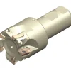 Indexable Square-Shoulder End Mill: WEZ31000EW02, 1" Cut Dia, 0.591" Max Depth of Cut, 1" Dia Weldon Flat Shank