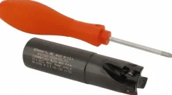 Indexable Square-Shoulder End Mill: M1D100E1403W100L175, 1" Cut Dia, 0.58" Max Depth of Cut, 1" Dia Weldon Flat Shank