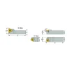 Indexable Threading Toolholder: External, Right Hand, 0.63 x 0.63" Shank