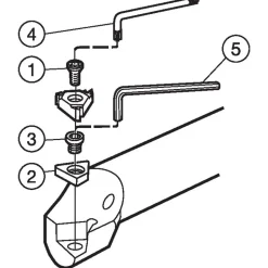 Indexable Threading Toolholder: Internal & External, Right Hand, 14.48 x 5/8" Shank