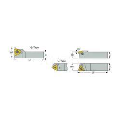 Indexable Threading Toolholder: External, Right Hand, 3/4 x 3/4" Shank
