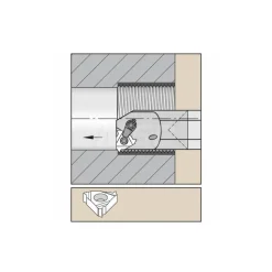 Indexable Threading Toolholder: Internal, Right Hand, 1/2 x 12.7 mm Shank