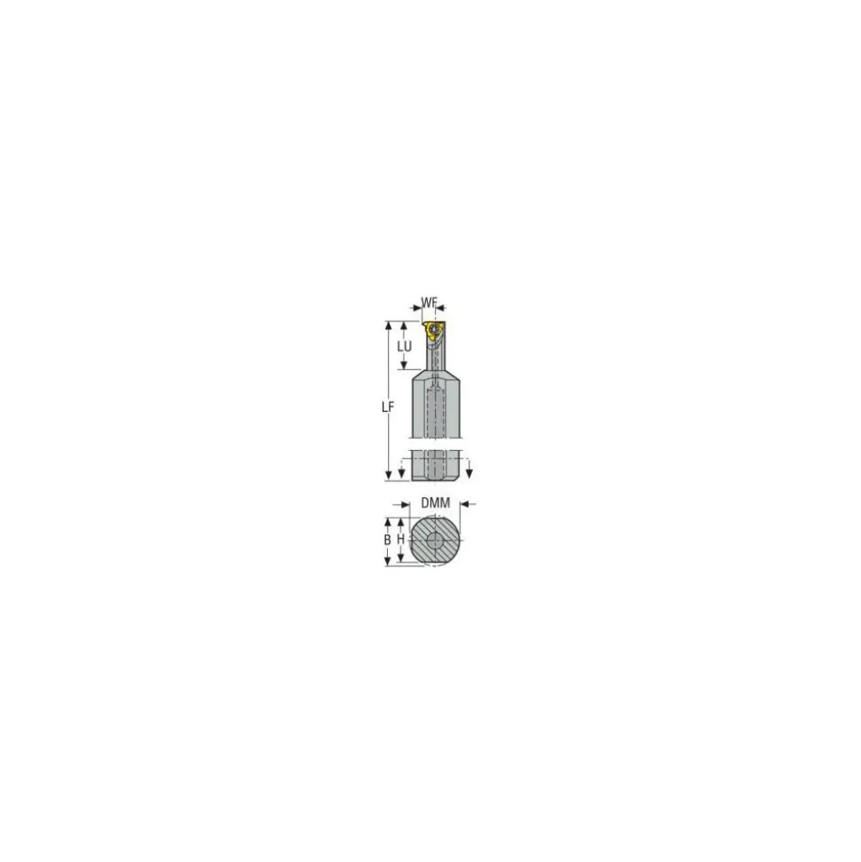 Indexable Threading Toolholder: Internal, Right Hand, 0.691 x 0.707" Shank