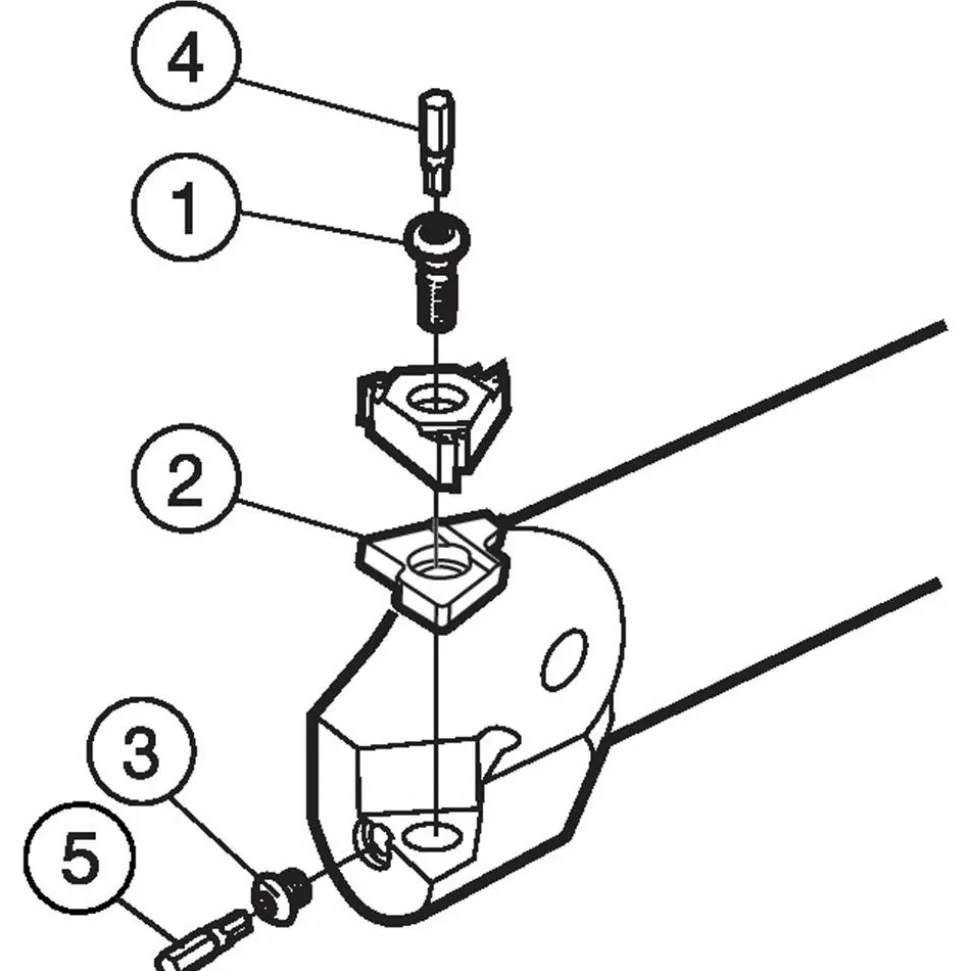 Indexable Threading Toolholder: Internal, Right Hand, 15.88 x 15.88 mm Shank