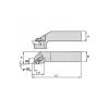 Indexable Threading Toolholder: Internal & External, Right Hand, 3/4 x 3/4" Shank