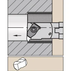 Indexable Threading Toolholder: Internal, Right Hand, Uses 2 Inserts, 5/8" Shank