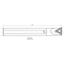 Indexable Threading Toolholder: Internal, Right Hand, 1-1/2 x 1-1/2