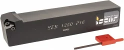 Indexable Threading Toolholder: External, Right Hand, 1-1/4 x 1-1/4" Shank