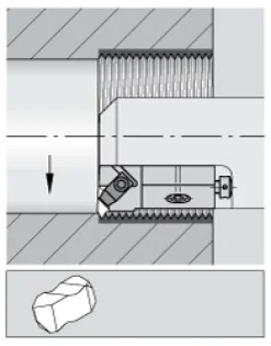 Indexable Threading Toolholder: Internal & External, Right Hand, 1-1/4 x 1-1/4" Shank