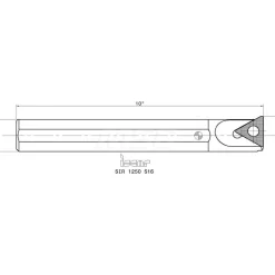 Indexable Threading Toolholder: Internal, Right Hand, 1-1/4 x 1-1/4" Shank