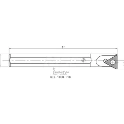 Indexable Threading Toolholder: Internal, Left Hand, 1 x 1" Shank
