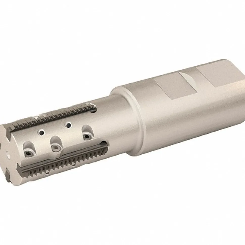 Indexable Thread Mill: 0.866" Cut Dia, 2.56" Max Hole Depth, Internal & External, Solid Carbide