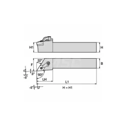 Indexable Turning Toolholder: MDJNR & L124B, Clamp & Screw