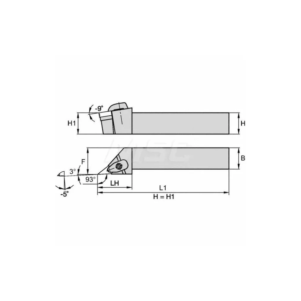 Indexable Turning Toolholder: DVJNR & L163DKC3, Clamp