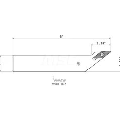 Indexable Turning Toolholder: SVJCR163, Screw