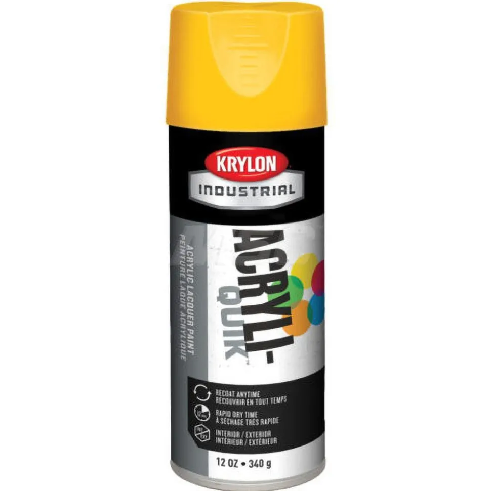 Industrial Acryli-Quik™ Acrylic Lacquer, Gloss, Daisy Yellow, 12 oz