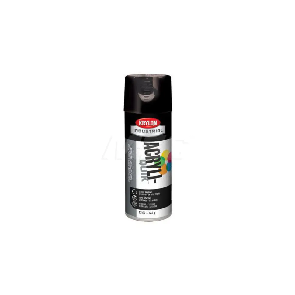 Industrial Acryli-Quik™ Acrylic Lacquer, Gloss, Black, 12 oz
