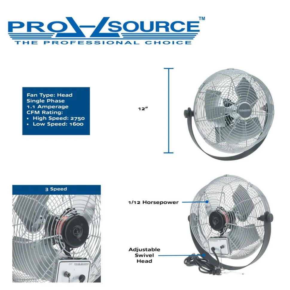 Industrial Circulation Fan: 12" Dia