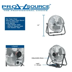 Industrial Circulation Fan: 12" Dia