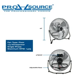 Industrial Circulation Fan: 18" Dia