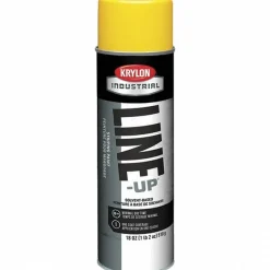 Industrial LINE-UP® Solvent-Based Pavement Striping Aerosol Paint, Flat, Highway Yellow, 18 oz