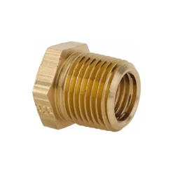 Industrial Pipe Bushing: 1/4" Female Thread, 3/8" Male Thread, MNPTF x FNPTF