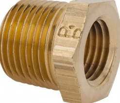 Industrial Pipe Bushing: 1/4" Female Thread, 3/8" Male Thread, MNPTF x FNPTF