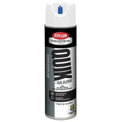 Industrial Quik-Markâ„¢ Solvent-Based Inverted Marking Paint, Flat, Utility White, 17 oz