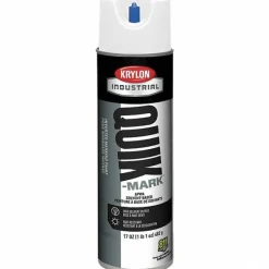 Industrial Quik-Mark™ Solvent-Based Inverted Marking Paint, Flat, Utility White, 17 oz