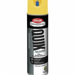 Industrial Quik-Mark™ Solvent-Based Inverted Marking Paint, Flat, High Visibility Yellow, 17 oz