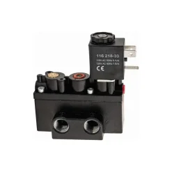 1/4" Inlet x 1/4" Outlet, Solenoid Actuator, Spring Return, 2 Position, Body Ported Solenoid Air Valve