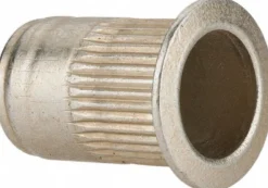 1/4-20, 0.39 Insert Dia, 0.58" OAL, Knurled Body Open End Threaded Insert