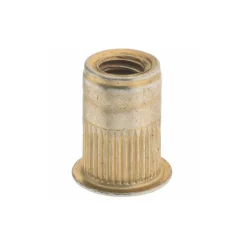 1/4-20, 0.39 Insert Dia, 0.58" OAL, Knurled Body Open End Threaded Insert