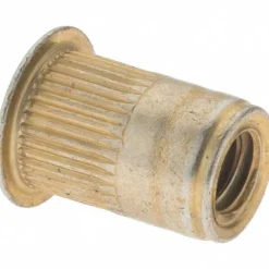1/4-20, 0.39 Insert Dia, 0.58" OAL, Knurled Body Open End Threaded Insert