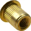 5/16-18, 0.53 Insert Dia, 0.69" OAL, Knurled Body Open End Threaded Insert
