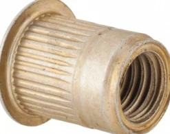 3/8-16, 0.53 Insert Dia, 0.69" OAL, Knurled Body Open End Threaded Insert