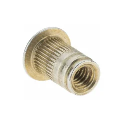 #8-32, 0.265 Insert Dia, 0.42" OAL, Knurled Body Open End Threaded Insert