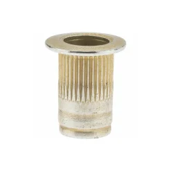 #8-32, 0.265 Insert Dia, 0.42" OAL, Knurled Body Open End Threaded Insert