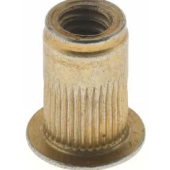 #10-24, 0.296 Insert Dia, 0.475" OAL, Knurled Body Open End Threaded Insert